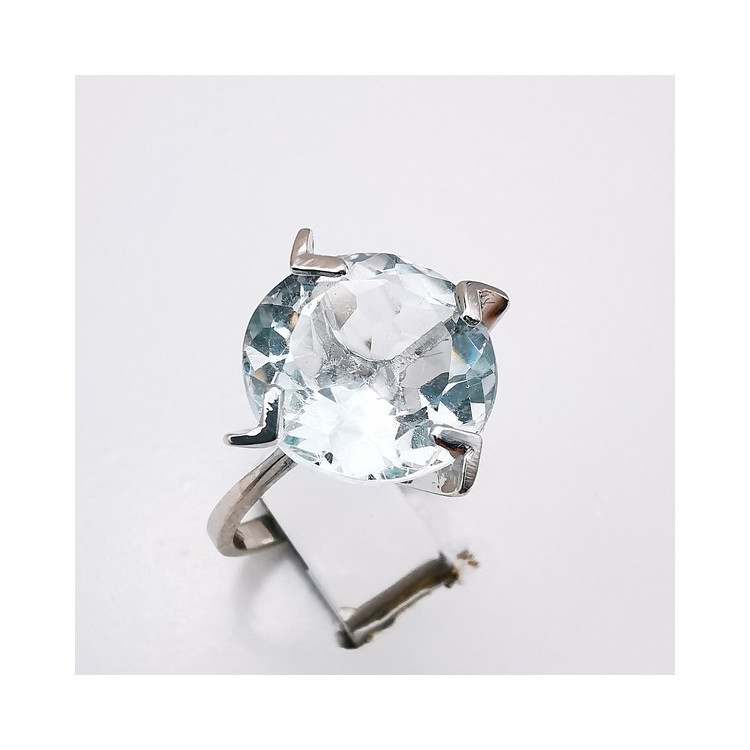 Bague Aigue Marine Or Blanc 750 - 18 carats (Bijou d'occasion)