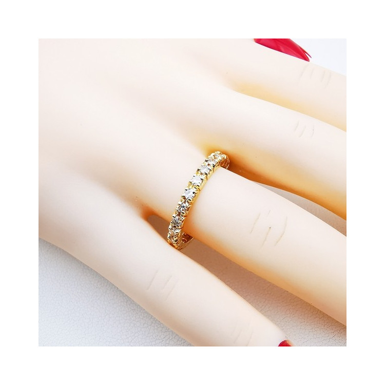 Alliance Tour Complet Diamants Or Jaune 750 - 18 carats (Bijou d'occasion)