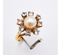 Bague Perle Or Jaune 750 - 18 carats (Bijou d'occasion) bijoux anciens