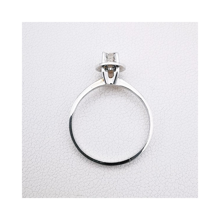 Bague Solitaire Diamant 0.12 ct Or Blanc 750 - 18 carats (Bijou d'occasion)