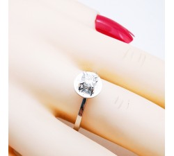 Bague Solitaire Diamant 0.12 ct Or Blanc 750 - 18 carats (Bijou d'occasion)