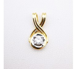Pendentif Diamant 0.20 carat Or Jaune 750 - 18 carats (Bijou d'occasion) Bijou écoresponsable