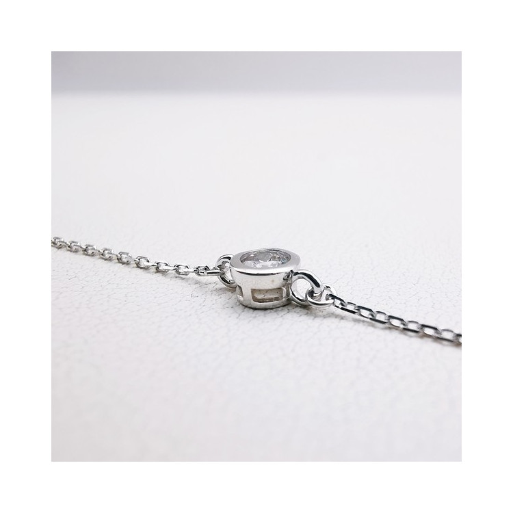 Bracelet Oxyde de Zirconium Or Blanc 750 - 18 carats