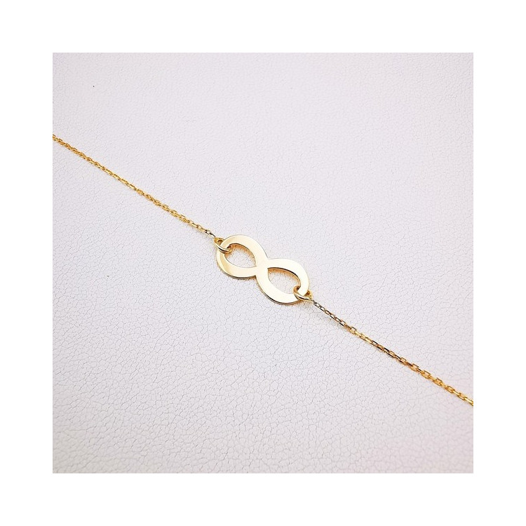 Bracelet infini plaqué or jaune main image 1