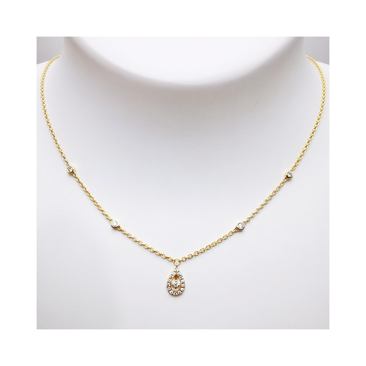 Collier Diamants Or Jaune 750 - 18 carats