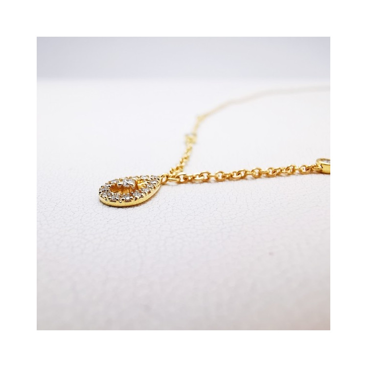 Collier Diamants Or Jaune 750 - 18 carats