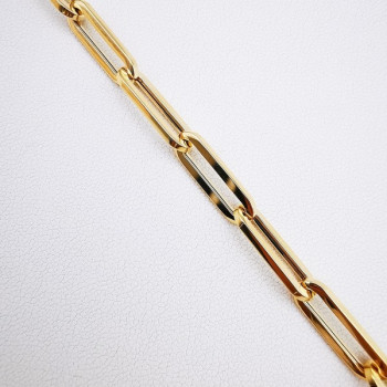 Bracelet Maille Rectangle Or Jaune 750 - 18 carats
