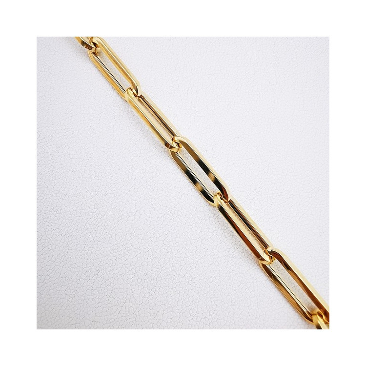 Bracelet Maille Rectangle Or Jaune 750 - 18 carats