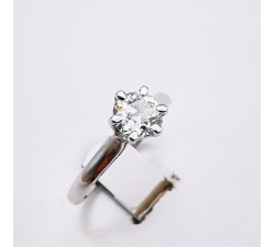 Bague Solitaire Diamant 0.62 ct Or Blanc 750 - 18 carats (Bijou d'occasion)
