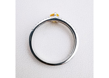 Bague En Or Jaune 18 Carats Avec 7 Saphirs Kanchara & 6 Diamants - Taille 52 - Christian Bernard Neuf