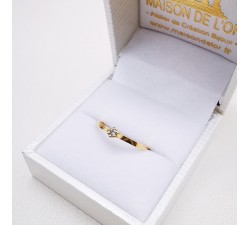 Bague Solitaire "promise" Diamant 0.04 ct Or Jaune 750 - 18 carats