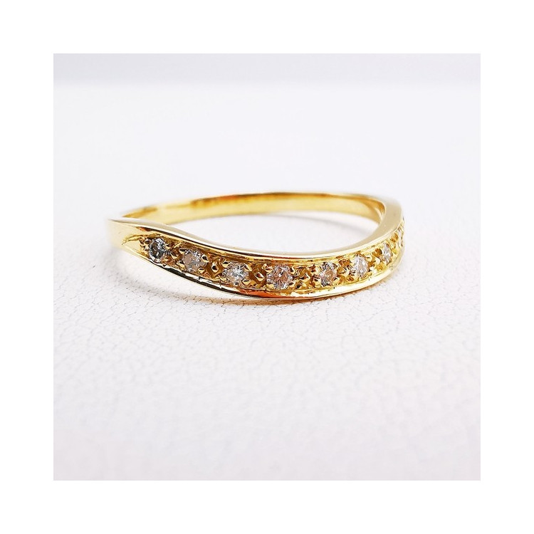 Alliance Diamants "Vague d'amour" Or Jaune 750 - 18 carats