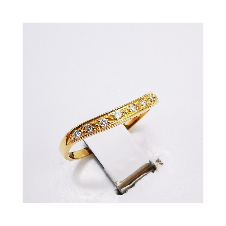 Alliance Diamants "Vague d'amour" Or Jaune 750 - 18 carats