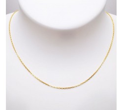 Chaîne 45 cm Or Jaune 750 - 18 carats Maille Forçat