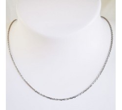 Chaîne 40 cm Or Blanc 750 - 18 carats Maille Forçat 2.50 Grammes