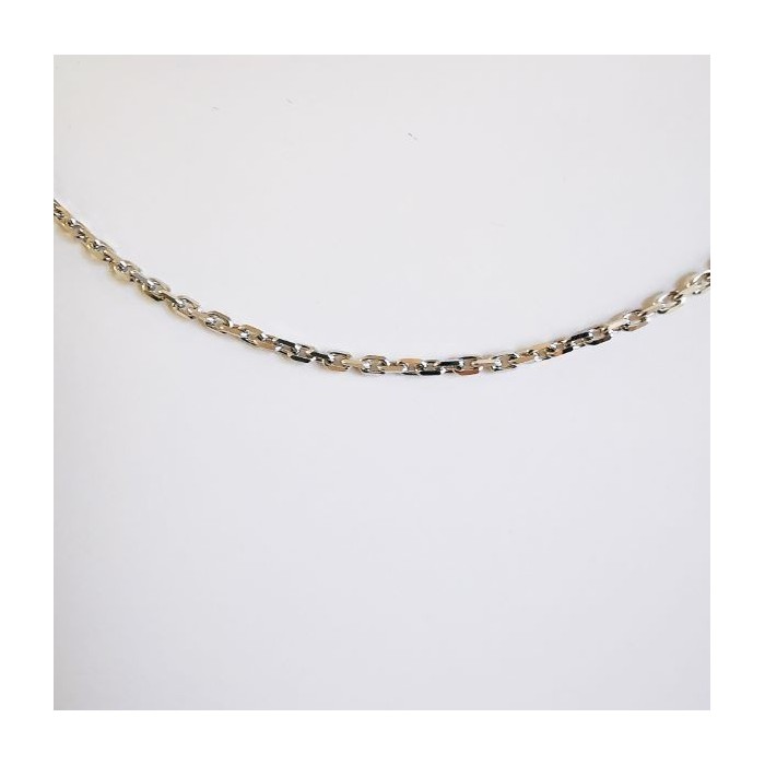 Chaîne 40 cm Or Blanc 750 - 18 carats Maille Forçat 2.50 Grammes
