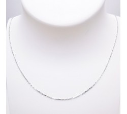 Chaîne 50 cm Or Blanc 750 - 18 carats Maille Forçat