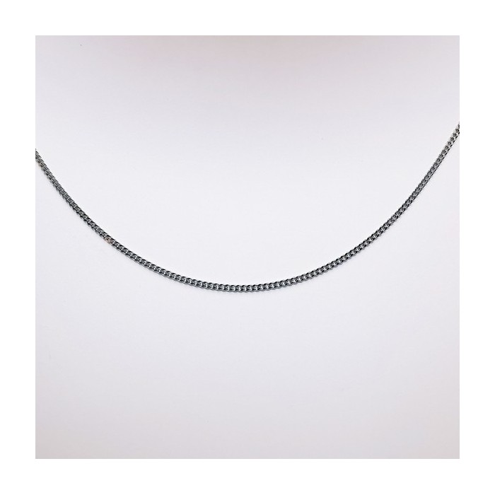 Chaîne 50 cm Or Blanc 750 - 18 carats Maille Gourmette 2.95 grammes