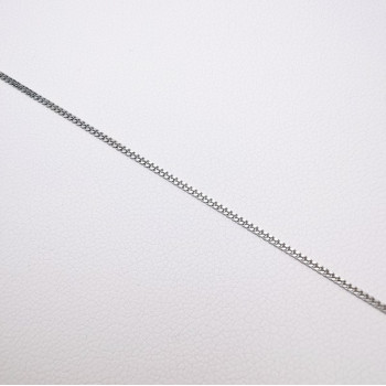 Chaîne 50 cm Or Blanc 750 - 18 carats Maille Gourmette 2.95 grammes