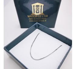 Chaîne 50 cm Or Blanc 750 - 18 carats Maille Gourmette 2.95 grammes