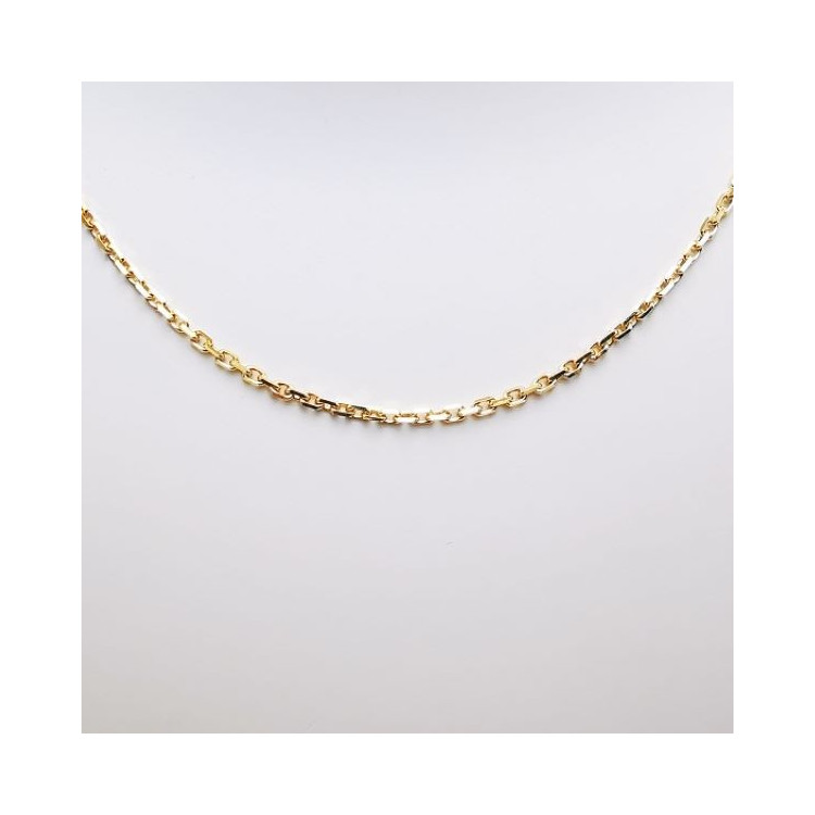 Chaîne 50 cm Or Jaune 750 - 18 carats Maille Forçat 3.85 grammes