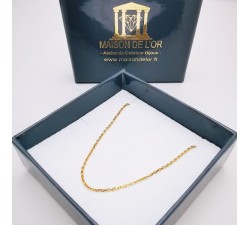 Chaîne 50 cm Or Jaune 750 - 18 carats Maille Forçat 3.40 grammes
