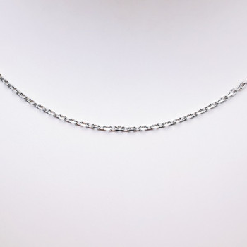 Chaîne 40 cm Or Blanc 750 - 18 carats Maille Forçat 3.10 grammes