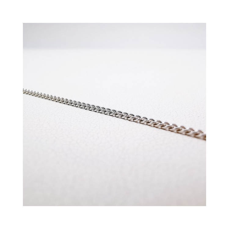 Chaîne 40 cm Or Blanc 750 - 18 carats Maille Gourmette 3.65 grammes