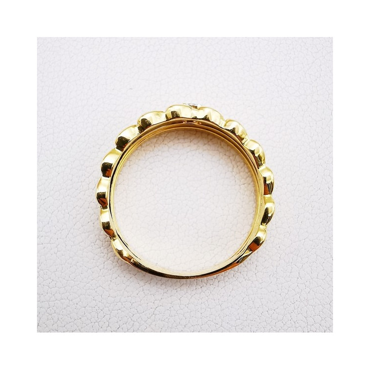 Alliance "triade d'amour" Diamants Or Jaune 750 - 18 carats