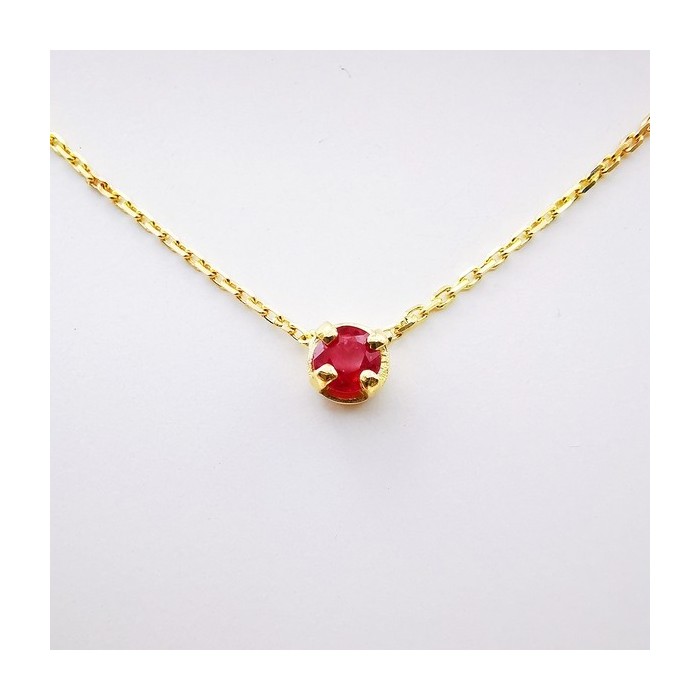 Collier Rubis Or Jaune 750 - 18 carats