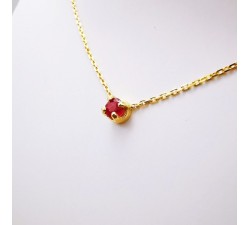 Collier Rubis Or Jaune 750 - 18 carats