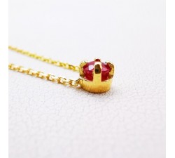 Collier Rubis Or Jaune 750 - 18 carats