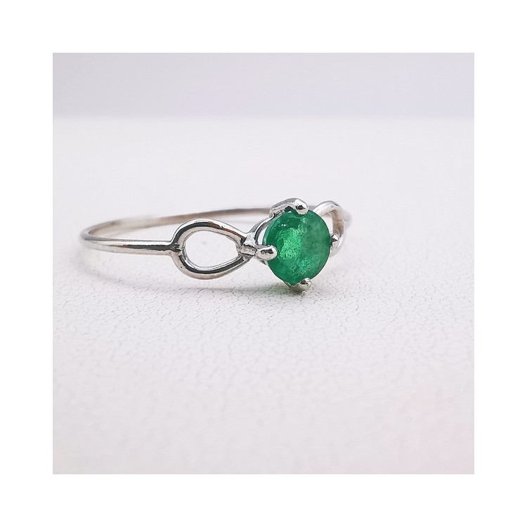 Bague Emeraude Or Blanc 750 - 18 carats