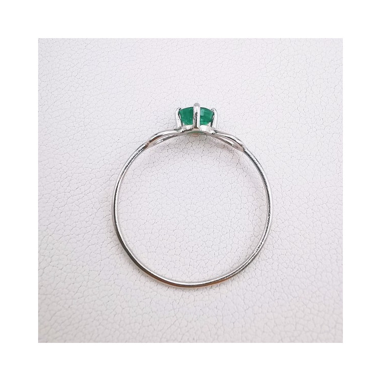 Bague Emeraude Or Blanc 750 - 18 carats
