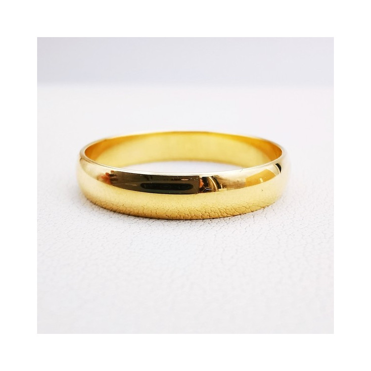 Alliance Rivoli 4 mm Or Jaune 750 - 18 carats Demi Jonc