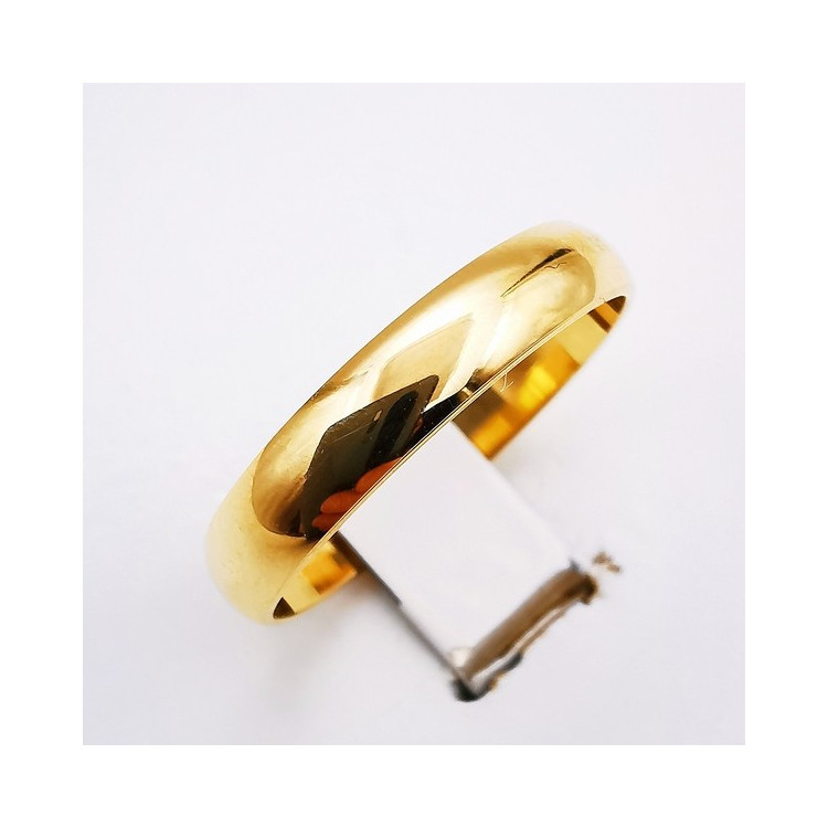 Alliance Rivoli 4 mm Or Jaune 750 - 18 carats Demi Jonc