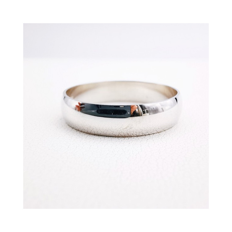 Alliance Rivoli 5 mm Or Blanc 750 - 18 carats Demi Jonc