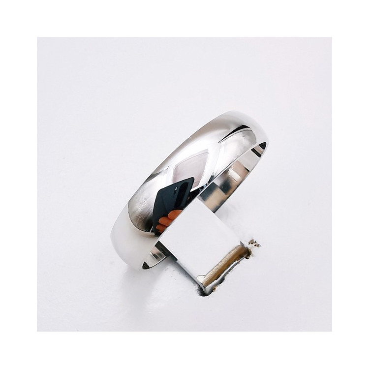 Alliance Rivoli 5 mm Or Blanc 750 - 18 carats Demi Jonc