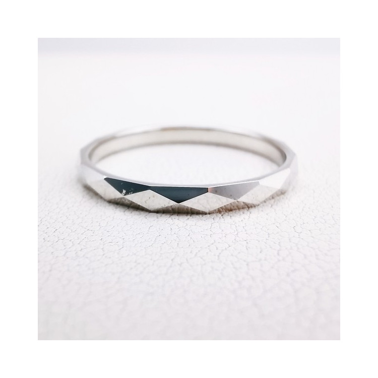 Alliance Facette Or Blanc 750 - 18 carats