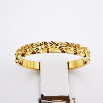 Alliance "Happiness" Ciselée Or Jaune 750 - 18 carats