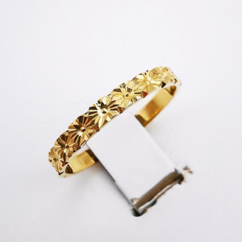Alliance "Happiness" Ciselée Or Jaune 750 - 18 carats
