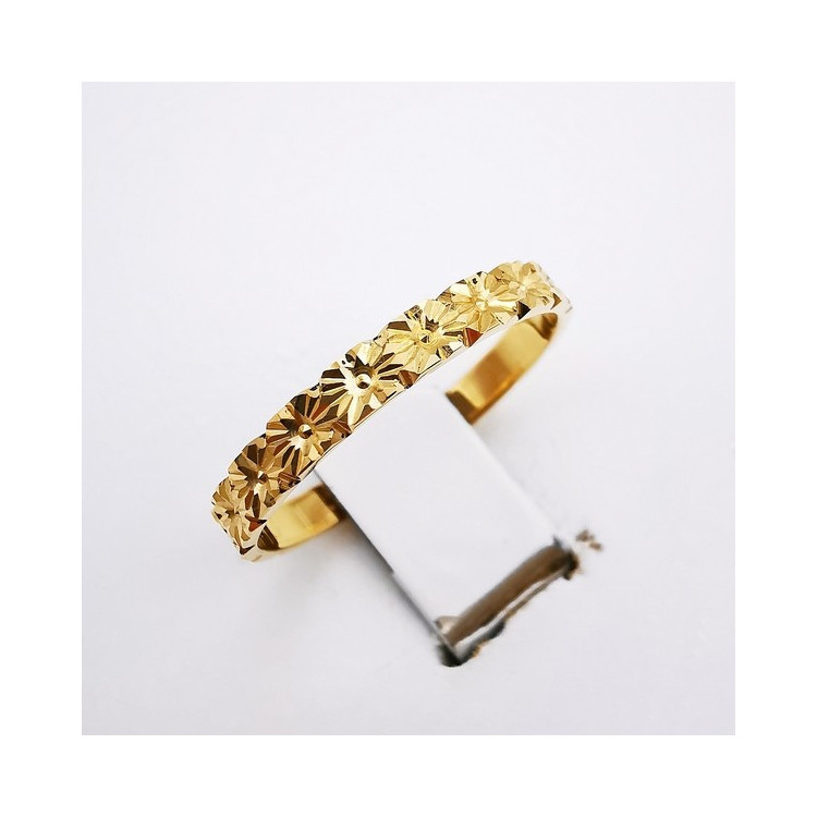 Alliance "Happiness" Ciselée Or Jaune 750 - 18 carats