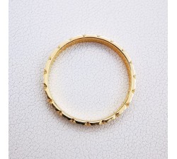 Alliance "Happiness" Ciselée Or Jaune 750 - 18 carats