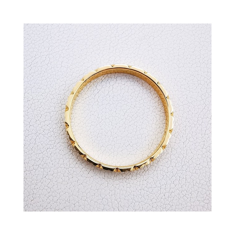 Alliance "Happiness" Ciselée Or Jaune 750 - 18 carats