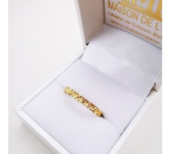 Alliance "Happiness" Ciselée Or Jaune 750 - 18 carats