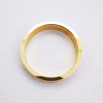 Alliance Effet Diamanté Ciselé Bicolore Or Jaune et Or Blanc 750 - 18 carats