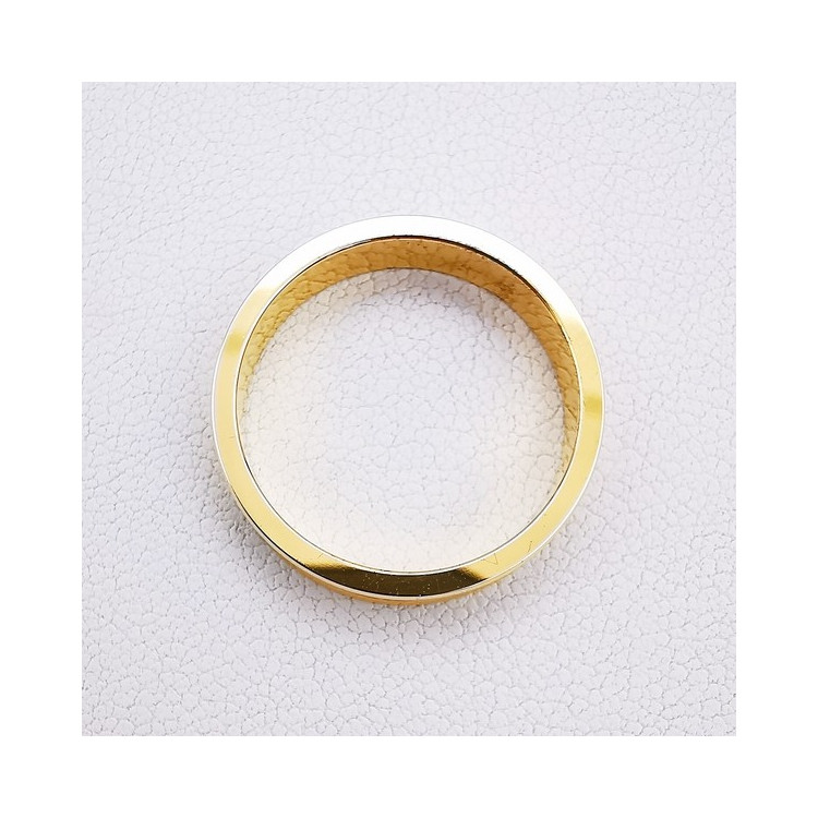 Alliance Effet Diamanté Ciselé Bicolore Or Jaune et Or Blanc 750 - 18 carats