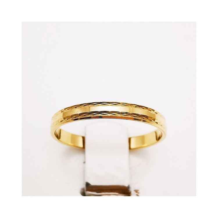 Alliance "Etincelle" Or Jaune 750 - 18 carats
