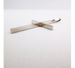 Pendentif Croix Or Blanc 750 - 18 carats (bijou d'occasion)