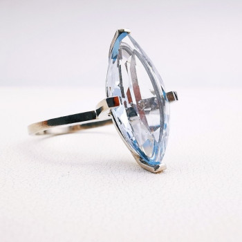 Bague Spinelle synthétique Or Blanc 750 - 18 carats (Bijou d'occasion)